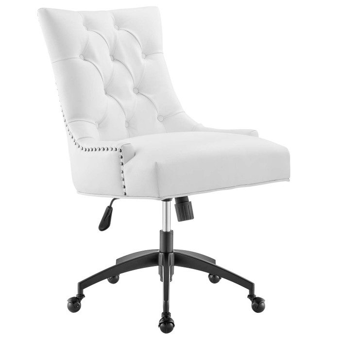 EEI-4573-BLK-WHI Regent Tufted Vegan Leather Office Chair By Modway