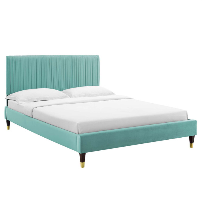 MOD-6866-MIN Peyton Performance Velvet Twin Platform Bed By Modway