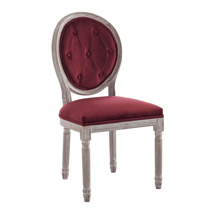 EEI-4665-NAT-MAR Arise Vintage French Performance Velvet Dining Side Chair By Modway