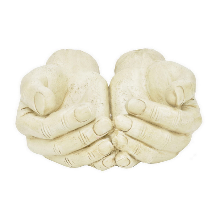 Hands - Ivory In White Resin Plutus PBTH93332