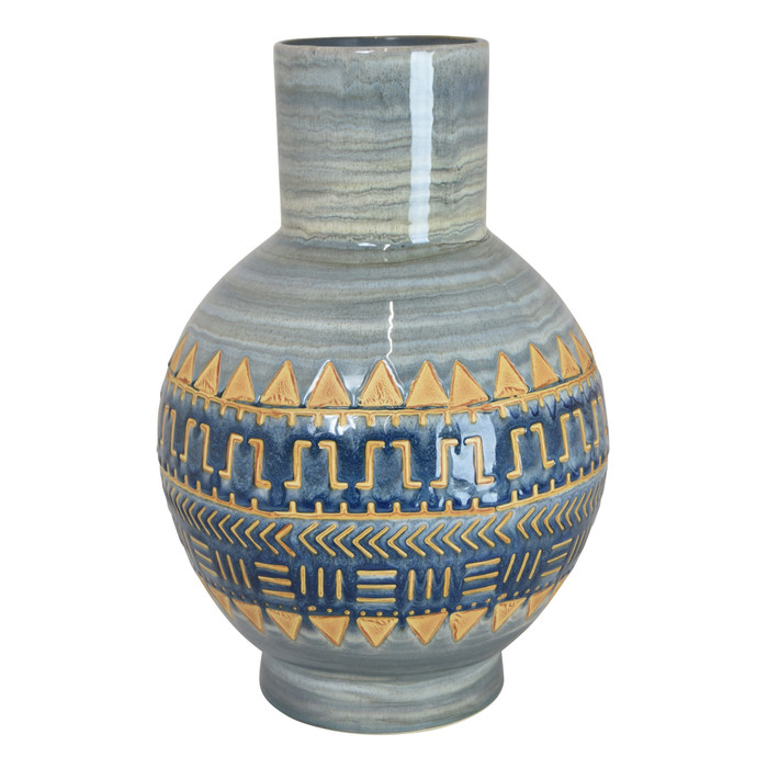 Vase In Multi-Colored Porcelain Plutus PBTH94088