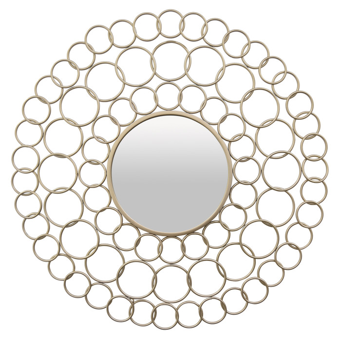 Wall Mirror - Champagne In Champagne Metal Plutus PBTH93349