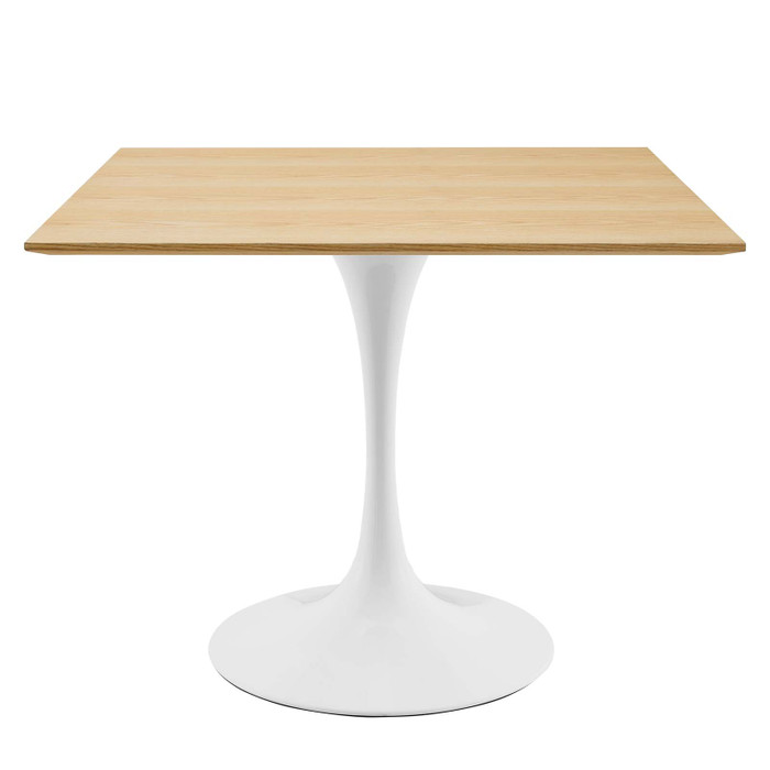 EEI-5166-WHI-NAT Lippa 36" Square Dining Table - White Natural By Modway