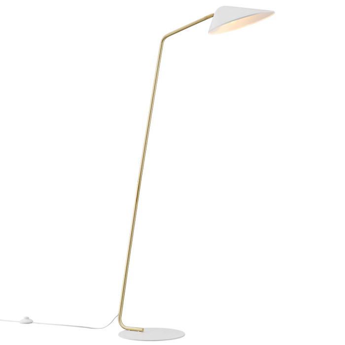 EEI-5298-WHI Journey Standing Floor Lamp - White By Modway