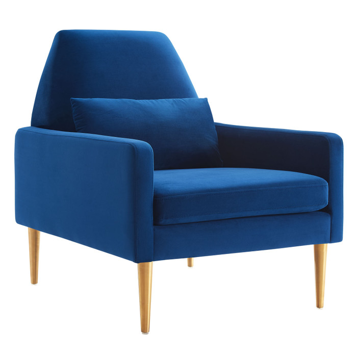 EEI-5021-NAV Liliana Performance Velvet Armchair - Navy By Modway