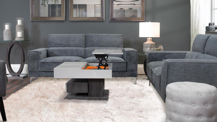 3-Piece Bear Platinum Sofa, Loveseat & Chair Set U6108-BEAR PLATINUM-S/L/CH