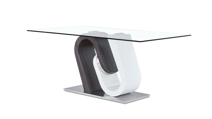 Grey Paper/White Hg Dining Table D4127DT
