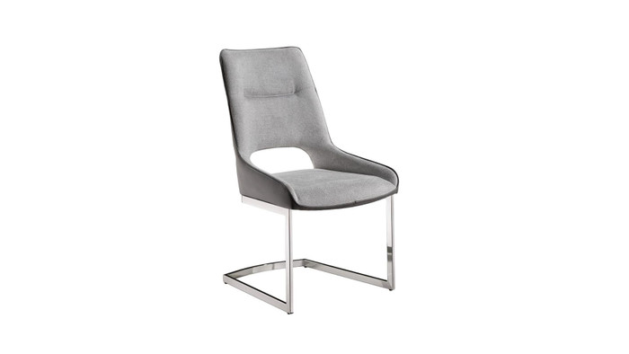 Light Grey/Dark Grey Pu Dining Chair D1119DC-LIGHT GREY/DRK GRY PU