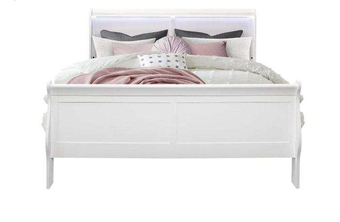 Charlie White Queen Bed CHARLIE-WHITE-QB