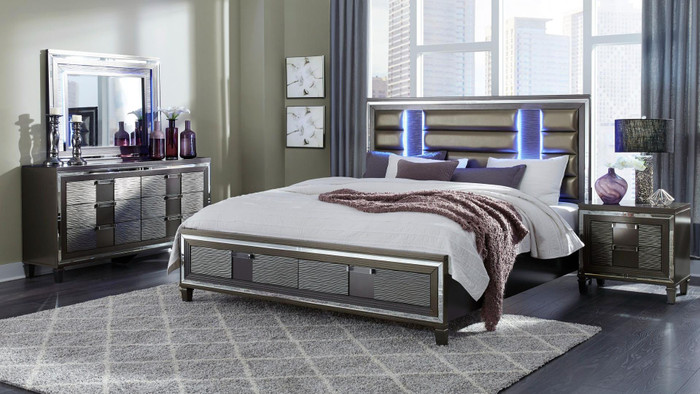 Pisa Grey Full Bedroom Set PISA-FBG