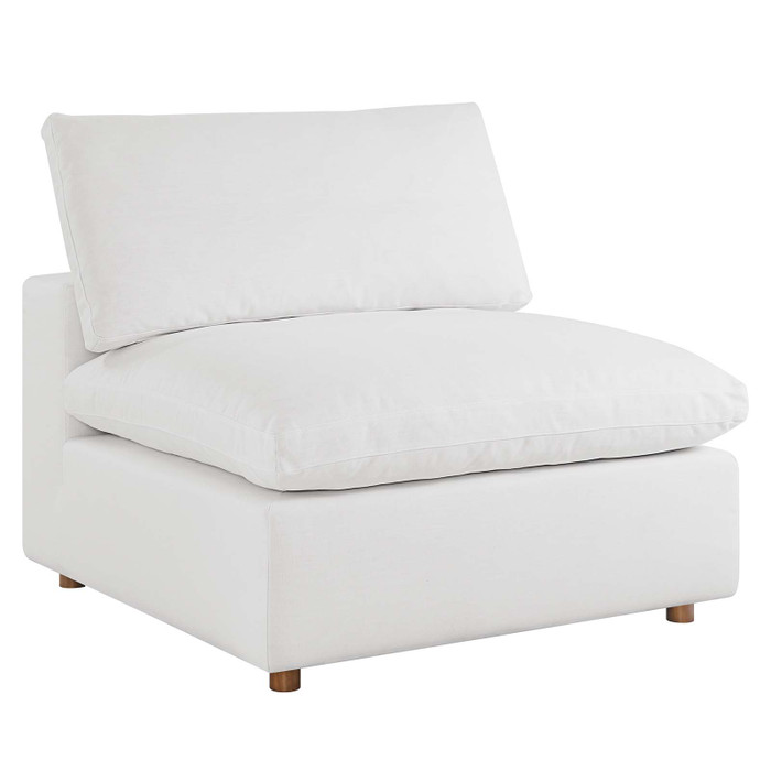 EEI-3270-PUW Commix Down Filled Overstuffed Armless Chair - Pure White By Modway