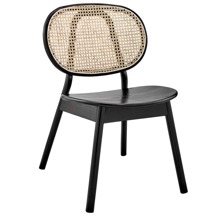 EEI-4649-BLK Malina Wood Dining Side Chair - Black By Modway