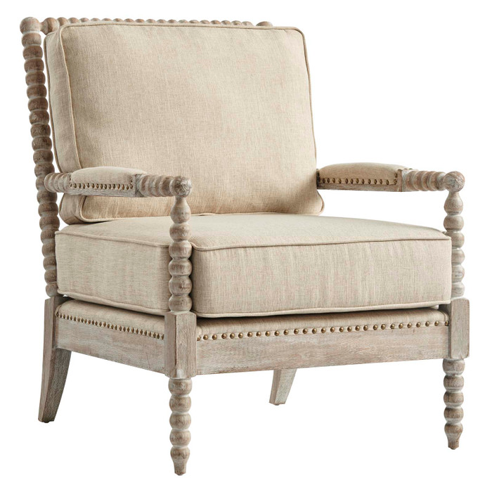 EEI-5452-NAT-BEI Revel Fabric Upholstered Upholstered Fabric Armchair - Natual Beige By Modway