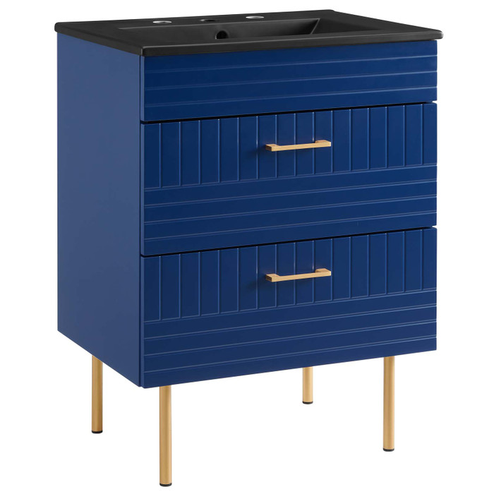 EEI-5819-BLU-BLK Daybreak 24" Bathroom Vanity - Blue Black By Modway