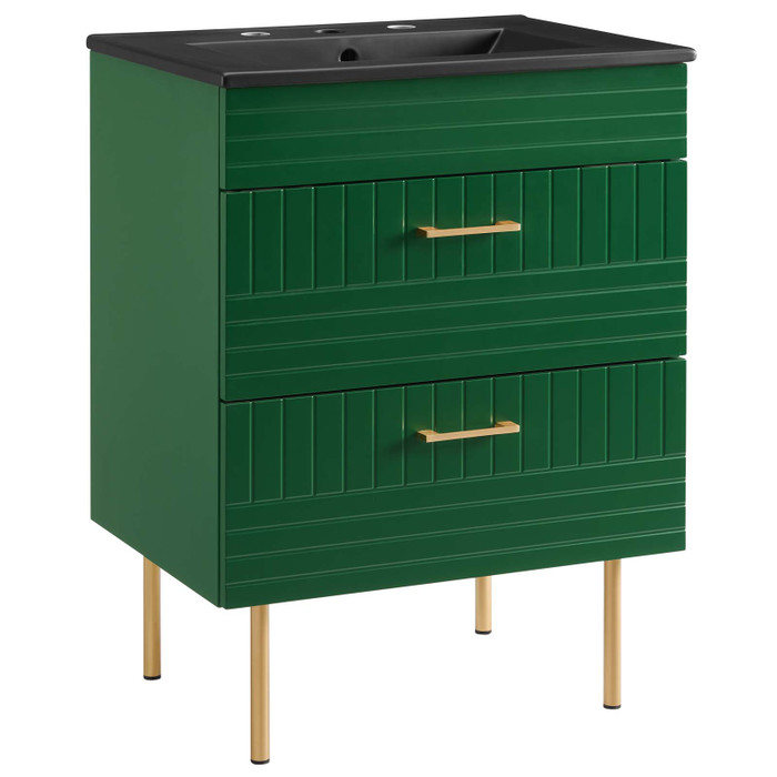 EEI-5819-GRN-BLK Daybreak 24" Bathroom Vanity - Green Black By Modway