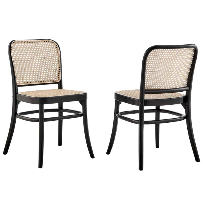 EEI-6078-BLK Winona Wood Dining Side Chair (Set Of 2) Black By Modway