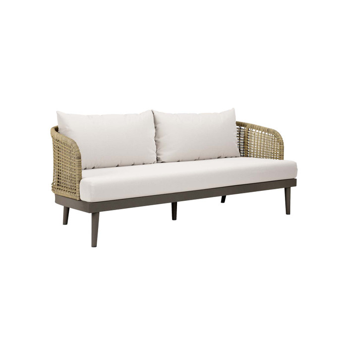 EEI-4989-NAT-WHI Meadow Outdoor Patio Sofa - Natural White By Modway