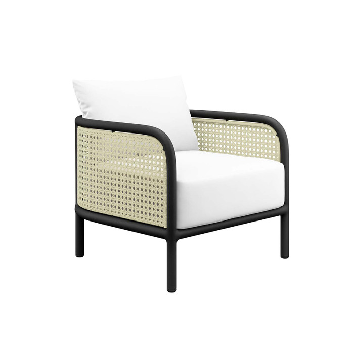 EEI-5028-IVO-WHI Hanalei Outdoor Patio Armchair - Ivory White By Modway