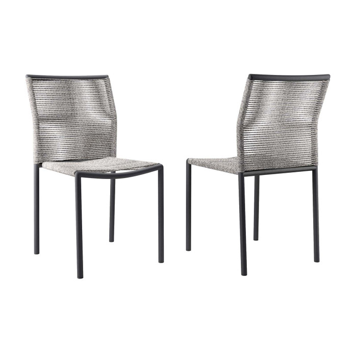 EEI-5032-LGR Serenity Outdoor Patio Chairs Set Of 2 - Light Gray By Modway