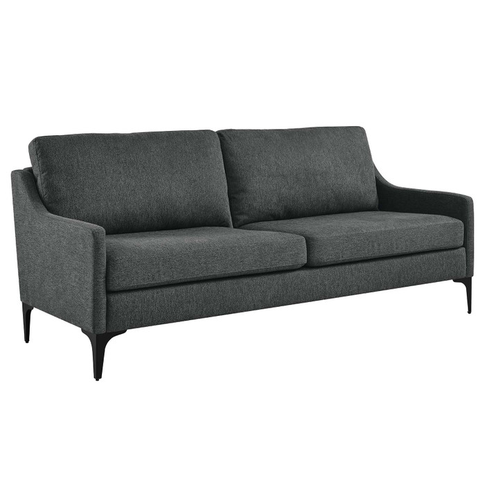 EEI-6019-CHA Corland Upholstered Fabric Sofa - Charcoal By Modway