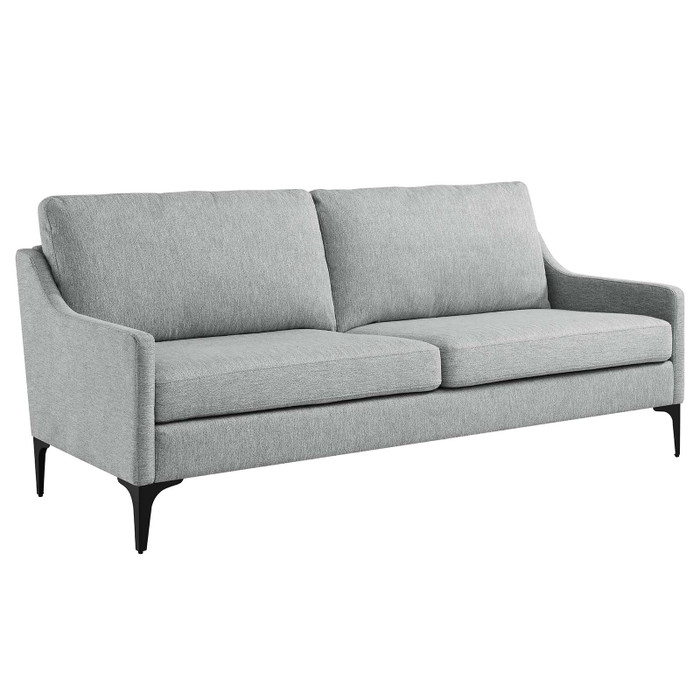 EEI-6019-LGR Corland Upholstered Fabric Sofa - Light Gray By Modway
