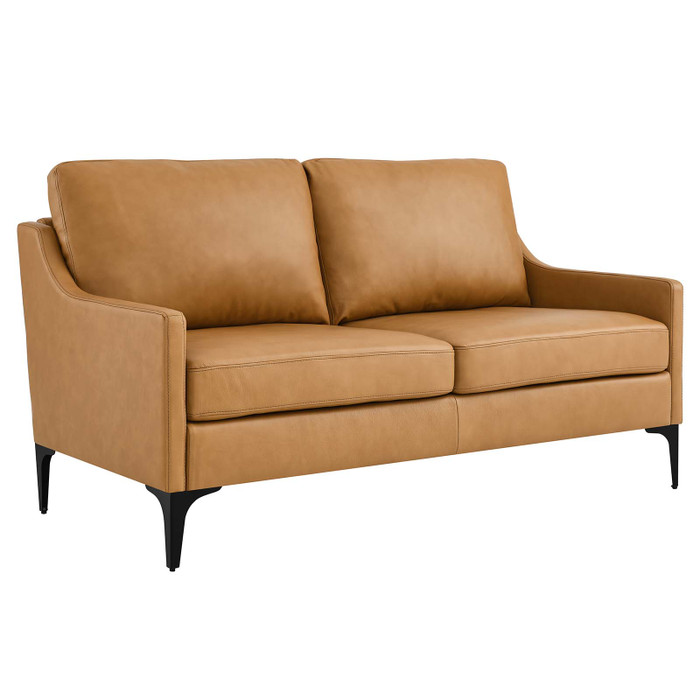 EEI-6020-TAN Corland Leather Loveseat - Tan By Modway