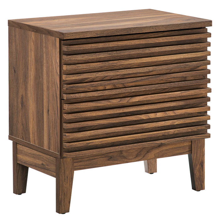 MOD-6964-WAL Render Two-Drawer Nightstand - Walnut By Modway