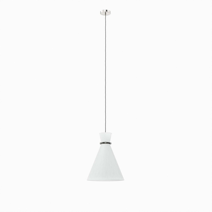 EEI-5659-WHI-PON Starlight 1-Light Pendant Light - White Polished Nickel By Modway