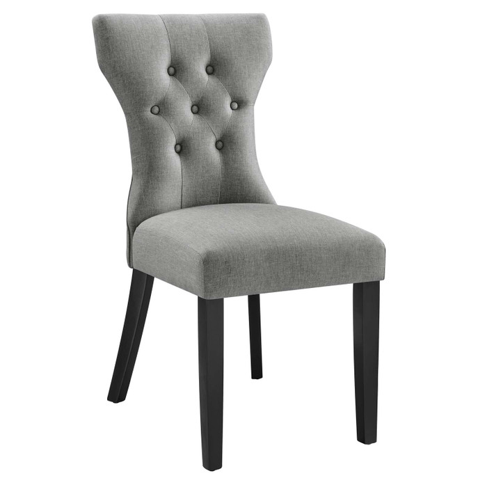 EEI-1380-LGR Silhouette Dining Side Chair - Light Gray By Modway