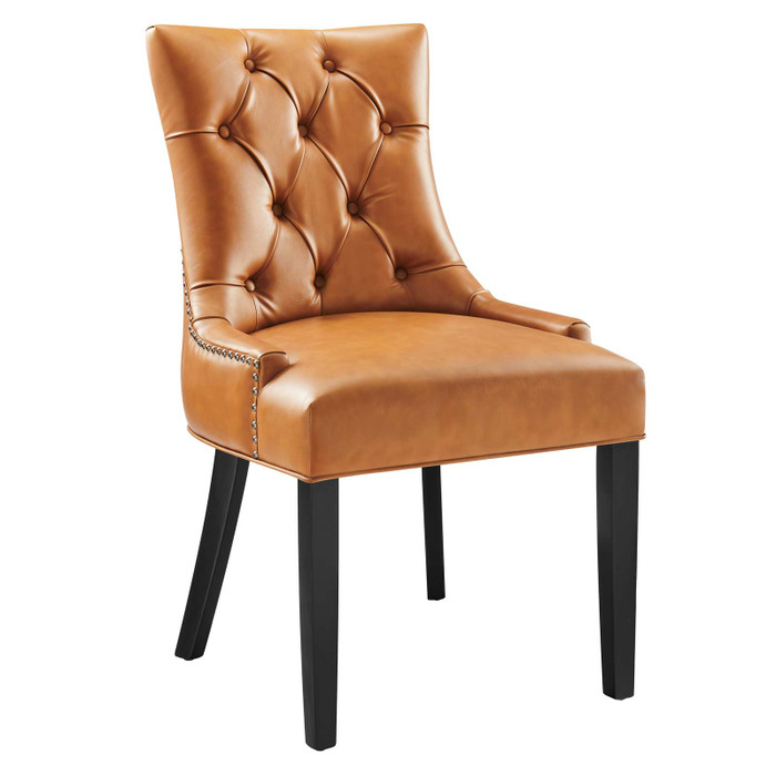 EEI-2222-TAN Regent Tufted Vegan Leather Dining Chair - Tan By Modway