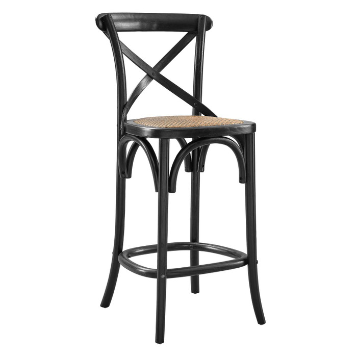 EEI-5667-BLK Gear Counter Stool - Black By Modway