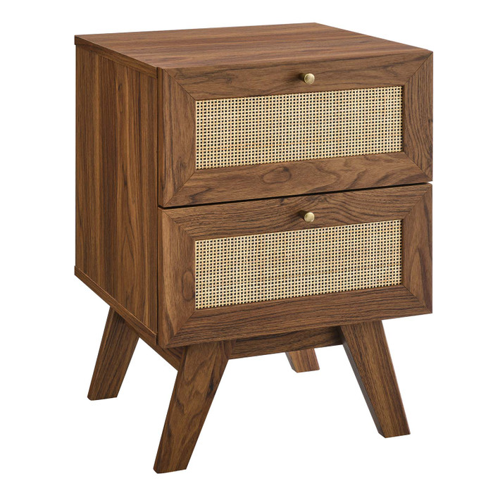 MOD-7050-WAL Soma 2-Drawer Nightstand - Walnut By Modway
