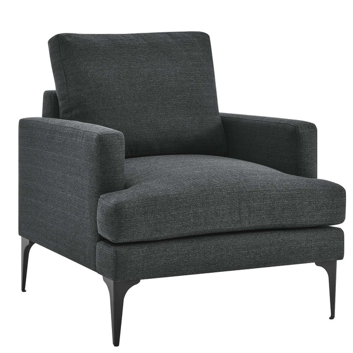 EEI-6003-DOR Evermore Upholstered Fabric Armchair - Gray By Modway