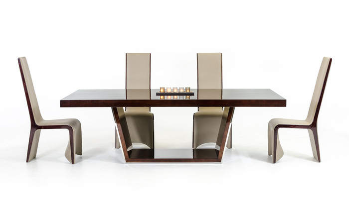 Modrest Alexander Modern Ebony High Gloss Dining Table VGBB1405T-EBONY