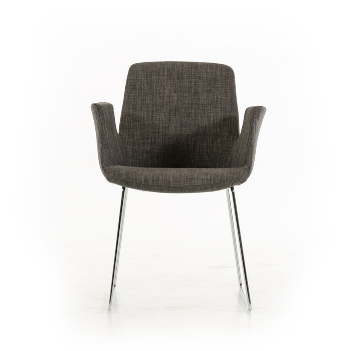 Modrest Altair Mid-Century Grey Fabric Dining Chair VGOBTY100-F-GRY