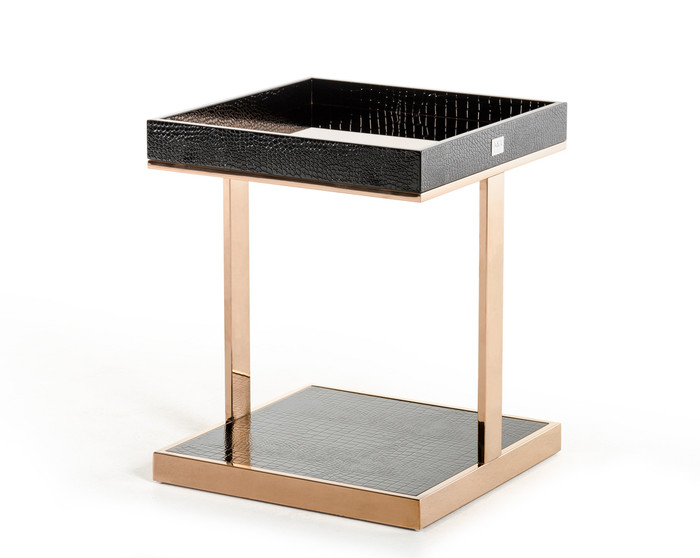 A&X Padua Modern Small Champagne & Rosegold End Table VGUNCK810-50