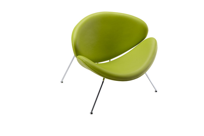 Modrest Anais Mid-Century Green Leatherette Accent Chair VGOBB72-GRN