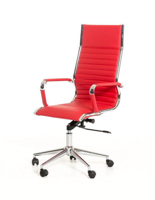 Modrest Madison Modern Red Leatherette Office Chair VGLFWX-15-RED