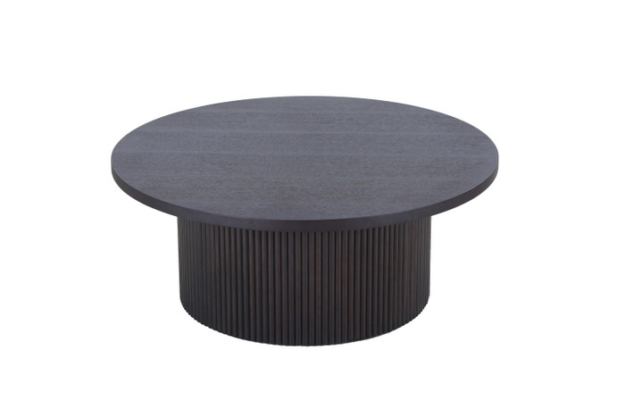 Modrest - Rawlins Modern Mid Century Black Ash Round Coffee Table VGDW-J5939A-BLK
