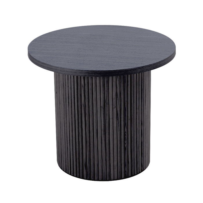 Modrest - Rawlins Modern Mid Century Black Ash Round End Table VGDW-J5939B-BLK