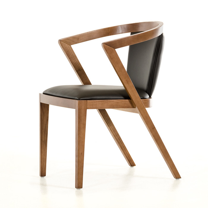 Modrest Gregor Mid-Century Black & Walnut Dining Chair VGCSCH-16067-BLK
