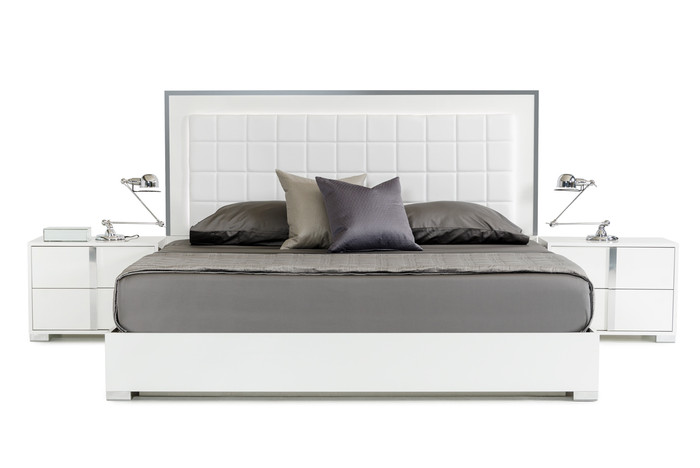 Queen Modrest San Marino Modern White Bed VGACSANMARINO-BED-WHT-Q