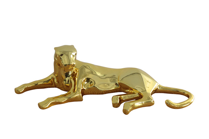 Modrest Puma Modern Gold Mirror Sculpture VGTHDL-197-GLDM