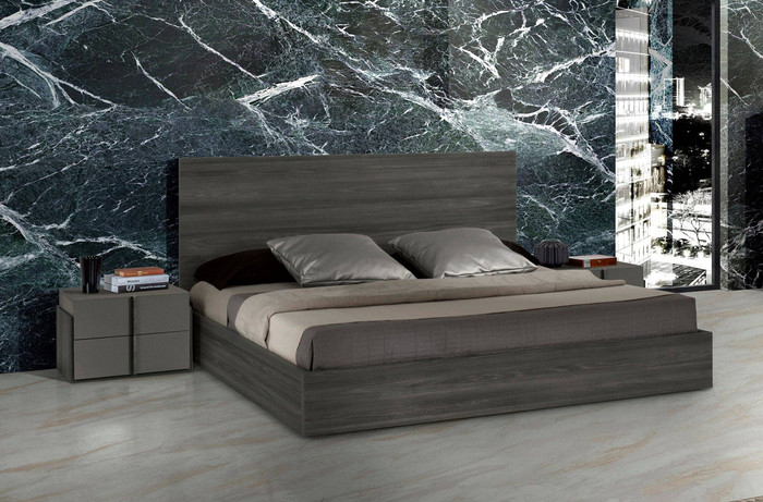 Nova Domus Lucia - Full Size Italian Modern Matte Grey / Elm Grey Bed VGACLUCIA-GRY-BED-FULL