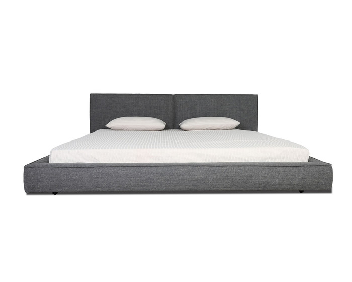 Modrest Haven - Eastern King Modern Grey Fabric Bed VGBBCH-DW160-A-BED-EK