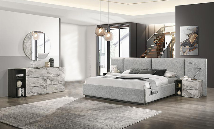Nova Domus Maranello - Queen Modern Grey Bed Set VGMABR-121-GRY-BED-SET-Q