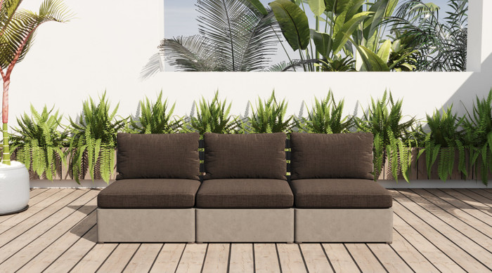 Renava Garza - Outdoor Concrete & Teak Modular Sofa VGLBMODUSET-2