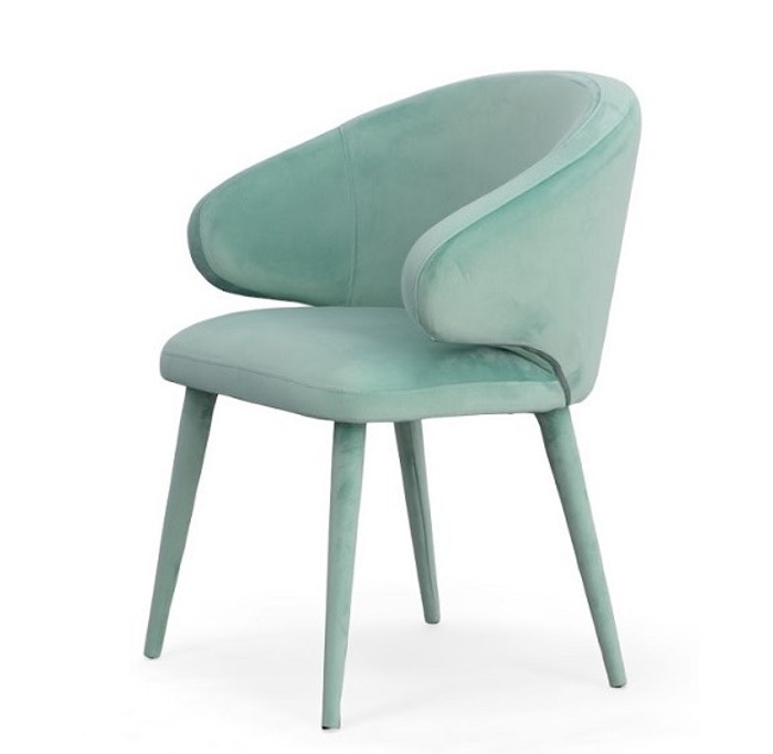 Modrest Salem - Modern Aqua Fabric Dining Chair VGEU-MC-9253CH-A-AQ-DC