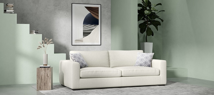 Divani Casa Poppy - Modern White Fabric Sofa VGKK-KF1031-WHT-S