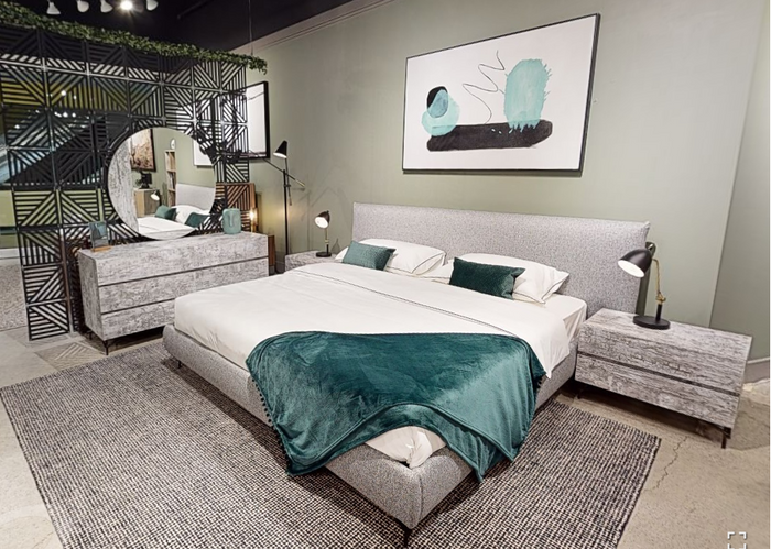 Nova Domus Aria - Italian Modern Multi Grey Bedroom Set VGAC-ARIA-BED-SET